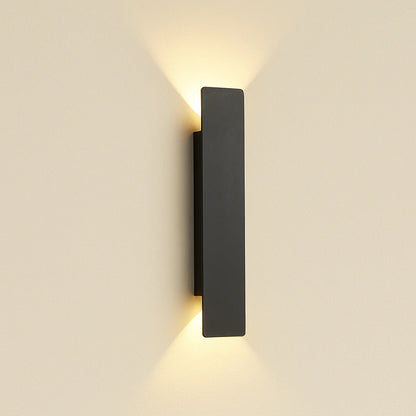 Black Linear Exterior Wall Sconces Modern Porch Patio Light Fixture Waterproof Outdoor Wall Lights