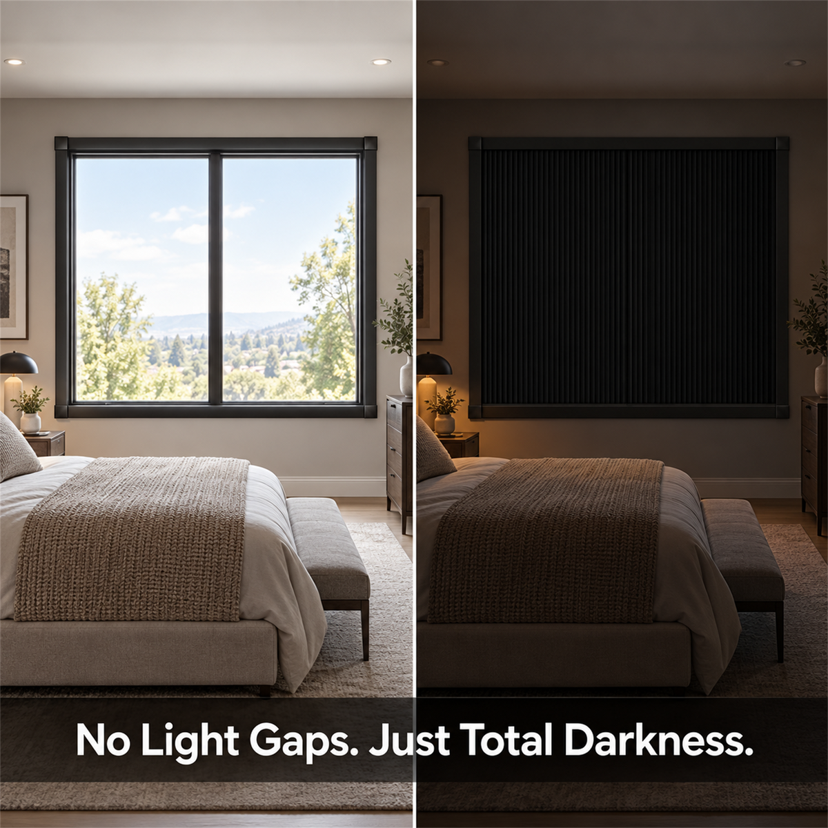 Airayvis Total Blackout Blinds Custom Fit & No Drill
