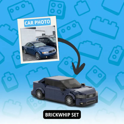 Custom Photo Car Brick Figure Set with Car Model & Personalized License Plate – Unique Birthday & Valentine’s Gift for Car Lovers