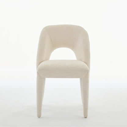 Set of 2 Dining Chairs Features a Hollowed-Out backrest Design for Restaurant Kitchens