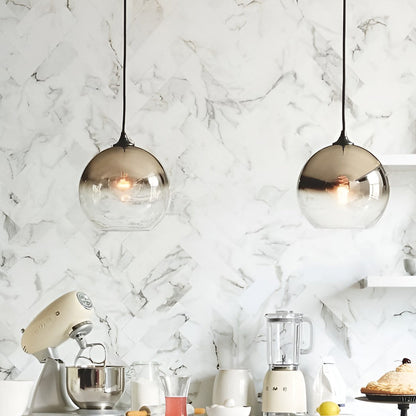 Glass Round Pendant Light Modern Single-Ball Ceiling Light - product image 7