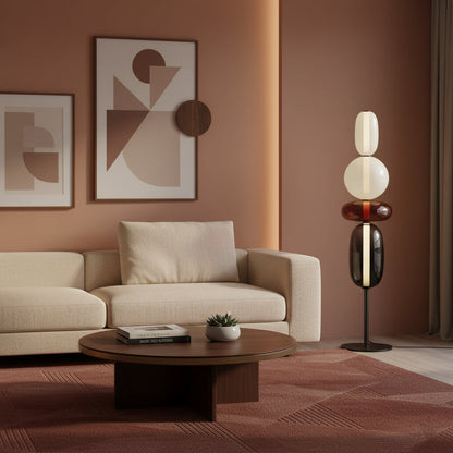 Modern Candy Stacked Glass Floor Lamp
