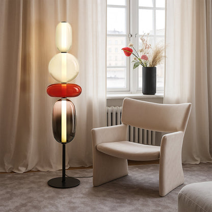 Modern Candy Stacked Glass Floor Lamp