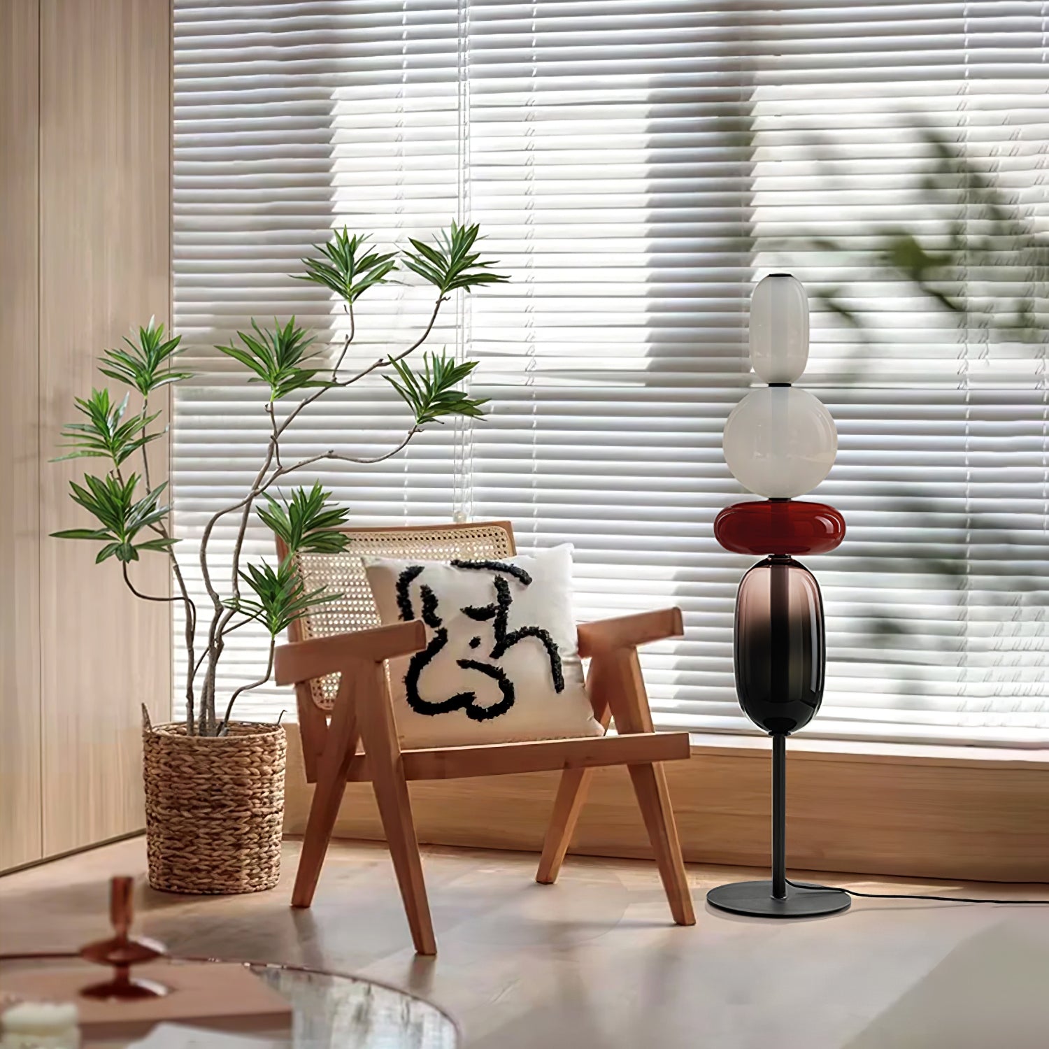 Modern Candy Stacked Glass Floor Lamp