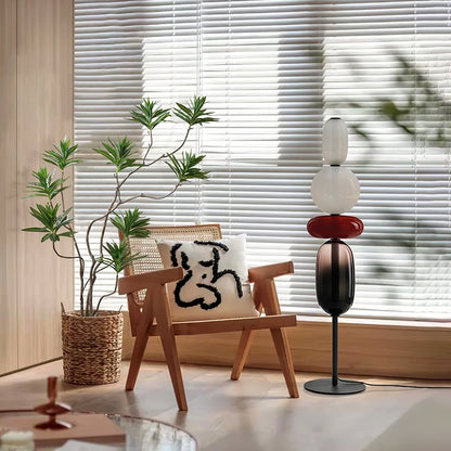 Modern Candy Stacked Glass Floor Lamp