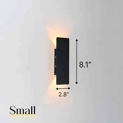 Black Linear Exterior Wall Sconces Modern Porch Patio Light Fixture Waterproof Outdoor Wall Lights