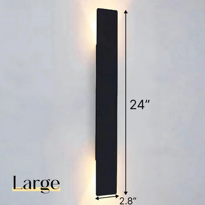 Black Linear Exterior Wall Sconces Modern Porch Patio Light Fixture Waterproof Outdoor Wall Lights