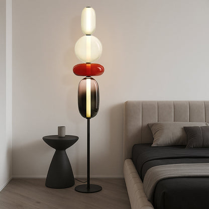Modern Candy Stacked Glass Floor Lamp
