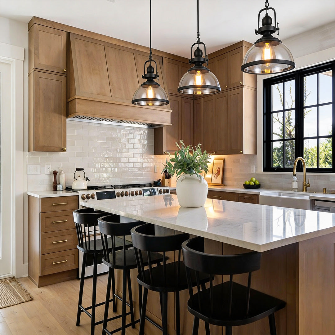 Clear Glass Pendant Lighting Retro Industrial Ceiling Light - product image 3