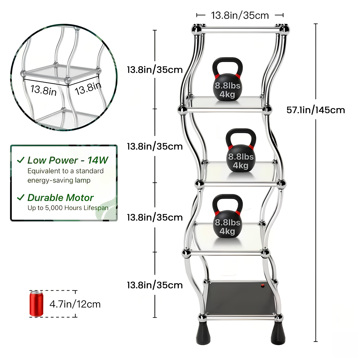 Vintage Dancing Shelf - Antique Rotating Display Shelf for Home Decor | Retro Moving Bookshelf