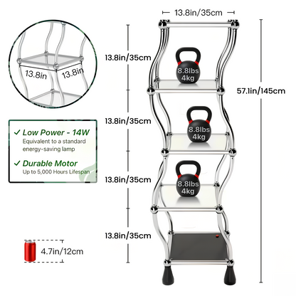 Vintage Dancing Shelf - Antique Rotating Display Shelf for Home Decor | Retro Moving Bookshelf