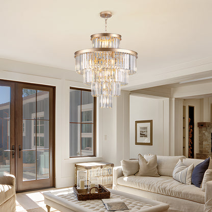 Golden Luxury Crystal Chandelier Modern Chandeliers Lights Fixture Hanging Pendant Light Fixture