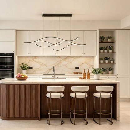 Curved LED Pendant Light Wavy LED Metal Ceiling Light - product image 7