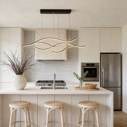 Curved LED Pendant Light Wavy LED Metal Ceiling Light - product image 8