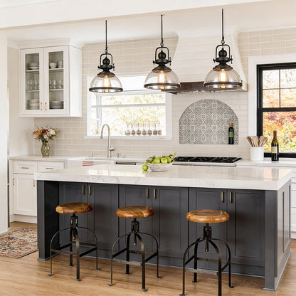 Clear Glass Pendant Lighting Retro Industrial Ceiling Light - product image 2