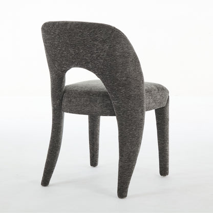 Set of 2 Dining Chairs Features a Hollowed-Out backrest Design for Restaurant Kitchens