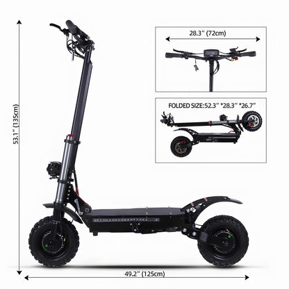 S60X Off Road Scooter Folding E-Scooter with Dual Motor Fast Electric Scooter