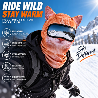 Funny Animal Print Face Covering Lightweight Outdoor Mask for Cycling Hiking and Sports