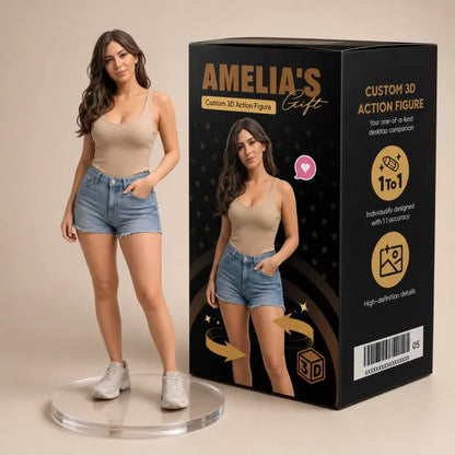 Custom Realistic 3D Figurine from Photo with Display Box Personalized Full Body Figure