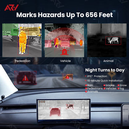 Tesla Airayvis® CT-2 Thermal infrared Vehicle assistance System Display with Carplay & Android Auto For Tesla
