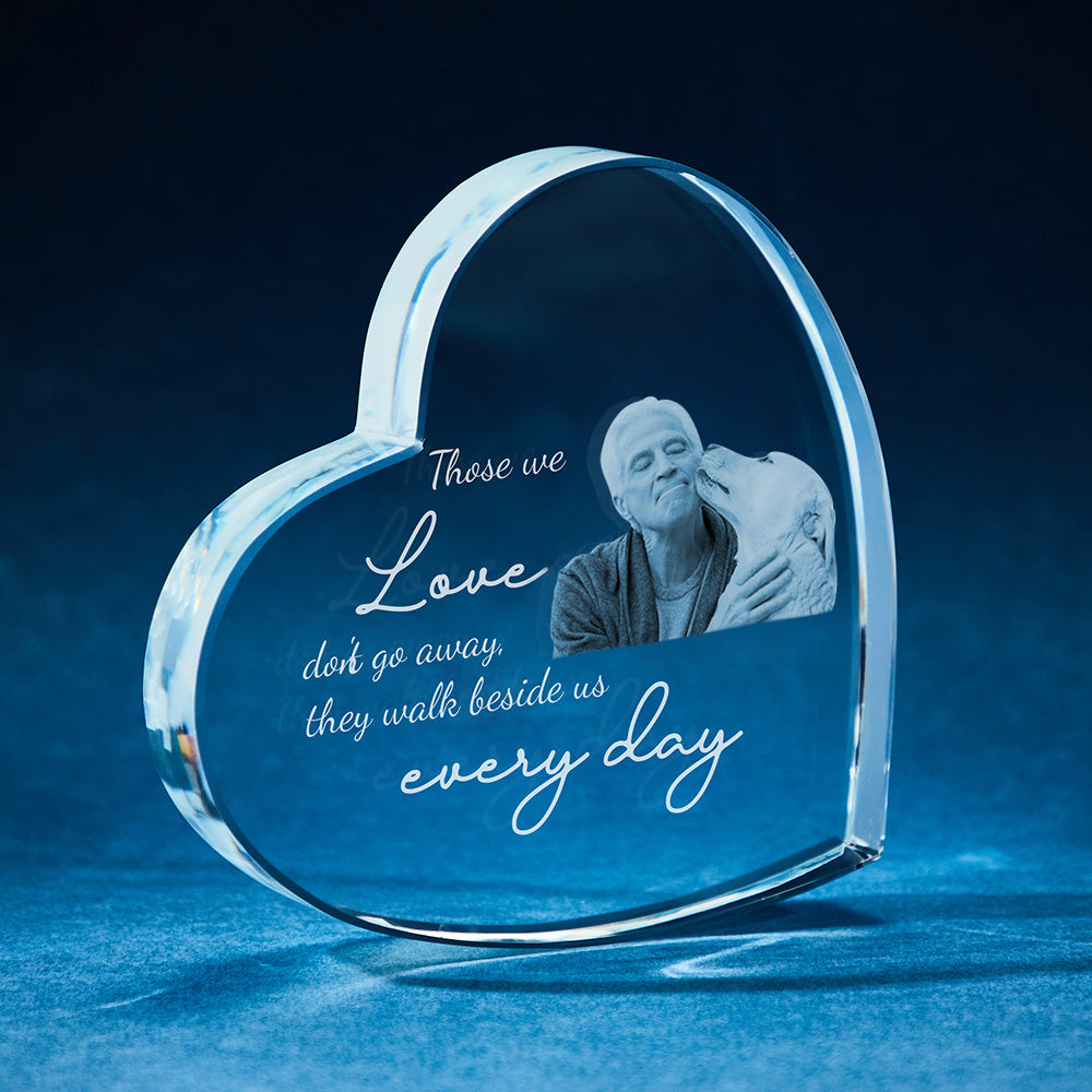 Custom 2D Heart Crystal Photo Frame