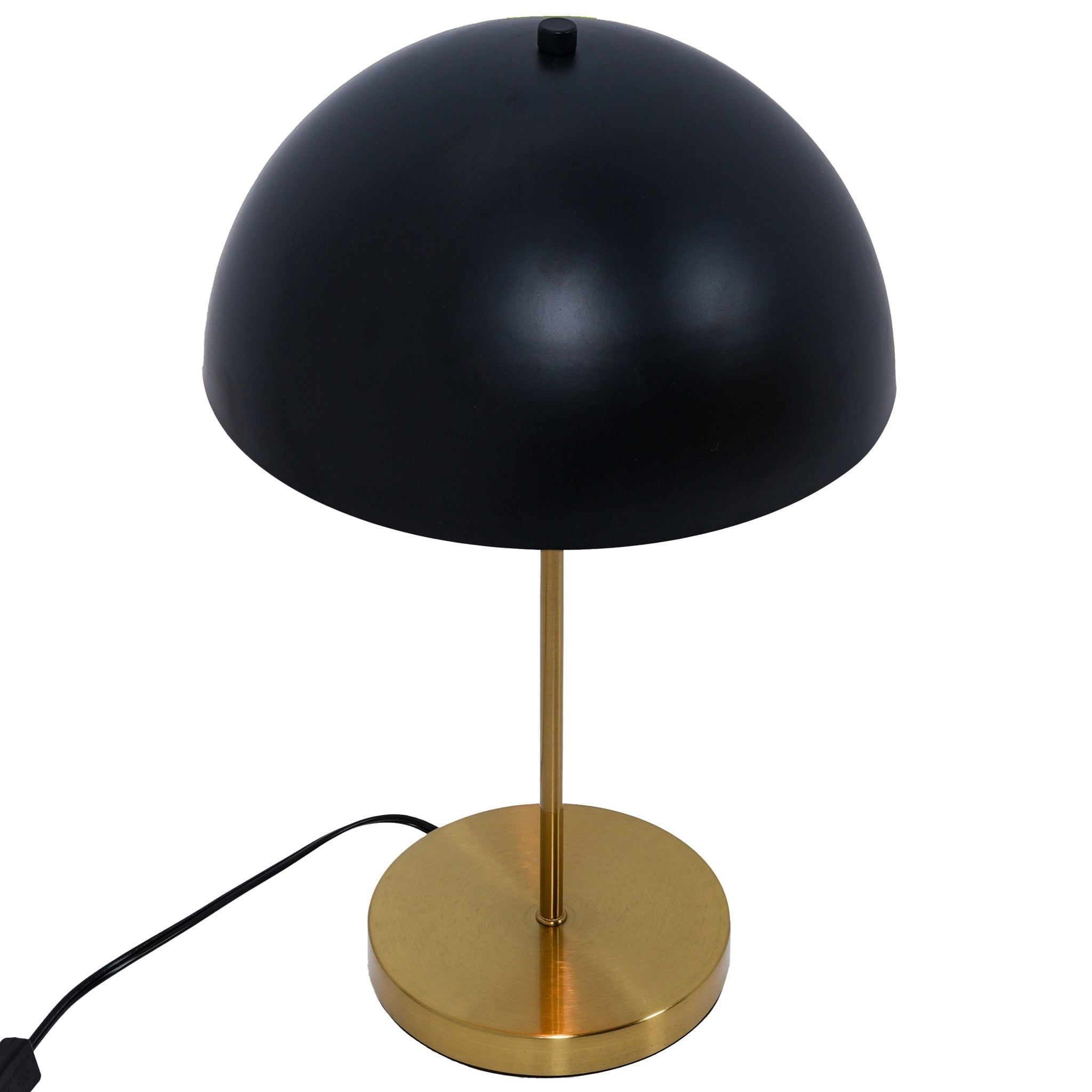 Stratos Table Lamp - Black Outer White Inner 110 - 120V, Modern Style Bedside Lamp,Gold Metal Base
