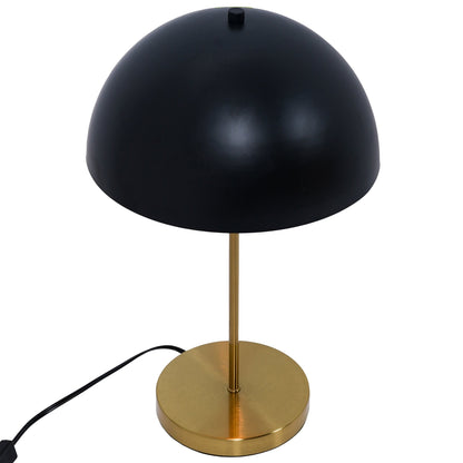 Stratos Table Lamp - Black Outer White Inner 110 - 120V, Modern Style Bedside Lamp,Gold Metal Base
