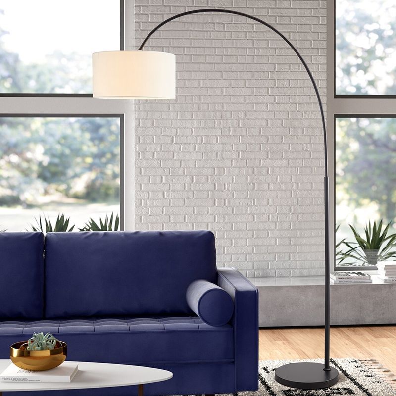 72" Modern Arc Floor Lamp Minimalist Adjustable Color Temperature Floor Light