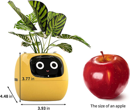 Smart Pet Planter Robot Guidance on Plant Care with Emojis, Adorable Plant Companion with Rich Gesture Interaction