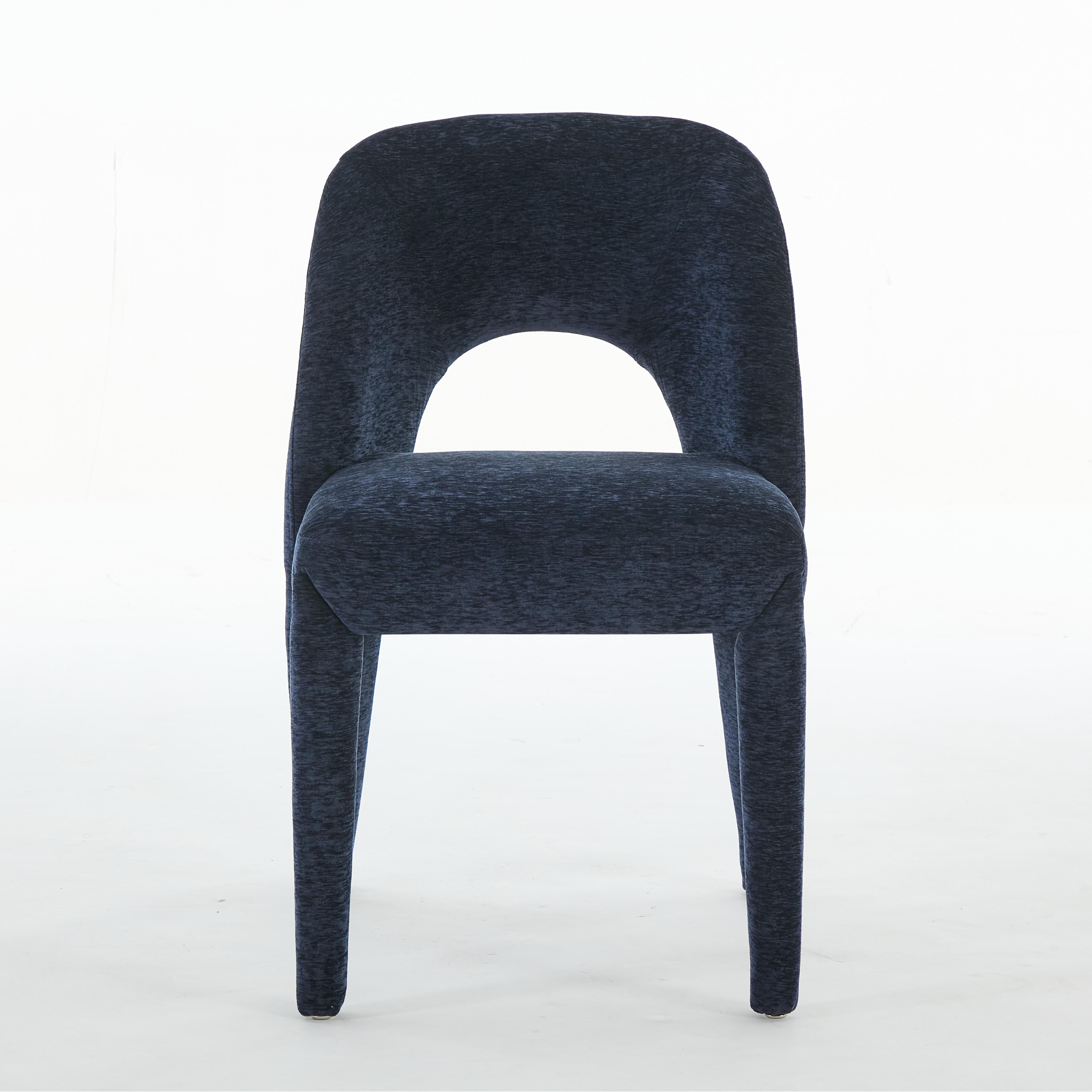 Set of 2 Dining Chairs Features a Hollowed-Out backrest Design for Restaurant Kitchens