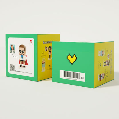 Creative Building Block Customizable Fully Body 2 People Custom Brick Figures Persanalized Cute Face Brick Figures
