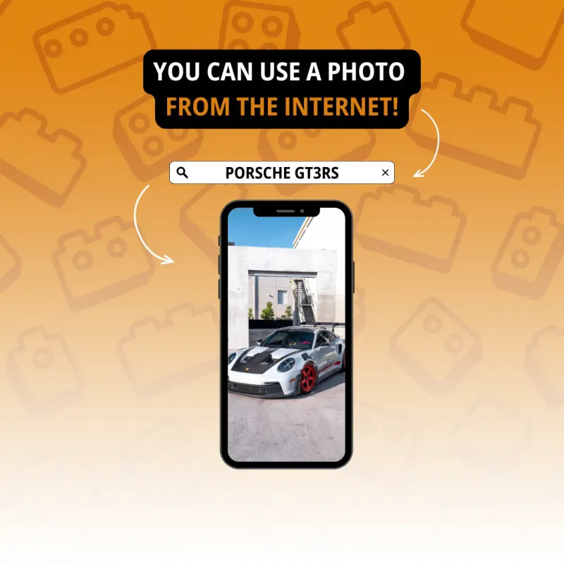 Custom Photo Car Brick Figure Set with Car Model & Personalized License Plate – Unique Birthday & Valentine’s Gift for Car Lovers