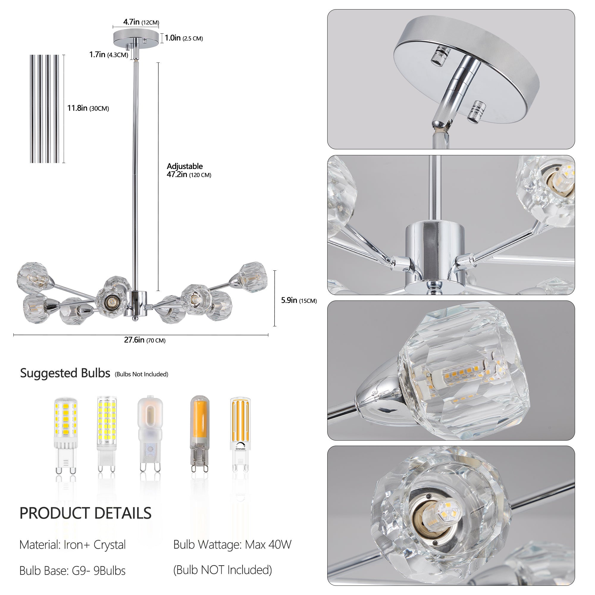 Modern Luxury Radiant Molecular Chandelier