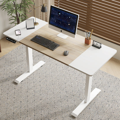 55″ Electric Standing Desk Height Adjustable Sit-Stand Table for Home Office & Gaming