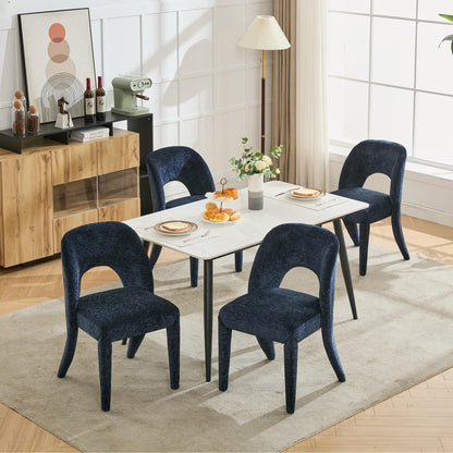 Set of 2 Dining Chairs Features a Hollowed-Out backrest Design for Restaurant Kitchens