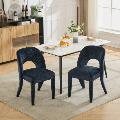 Set of 2 Dining Chairs Features a Hollowed-Out backrest Design for Restaurant Kitchens
