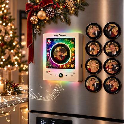 Personalized Music Vinyl Fridge Magnet with Custom Photo and Song