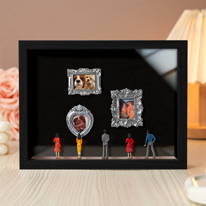 With Spot Lights : Museum of Us Black Frame Personalized Couples Gift for Her Cute Miniature Museum Gifts