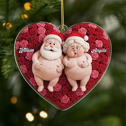 Custom Funny Wooden Christmas Ornament Personalized Couple Anniversary Wedding Gift for Husband and Wife Cozy Xmas With You