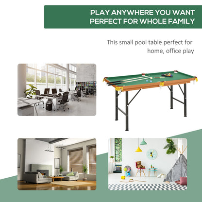 Fun Indoor Mini Pool Table - Green MDF Design for Living Room and Game Room Use