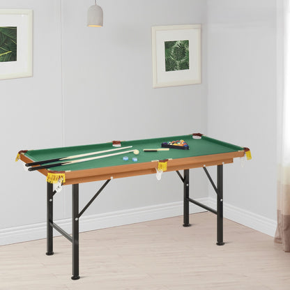 Fun Indoor Mini Pool Table - Green MDF Design for Living Room and Game Room Use