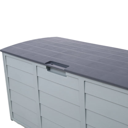 Outdoor Patio Transformable Sofa with Storage - Grey Plastic Design for Courtyard and Backyard Use
