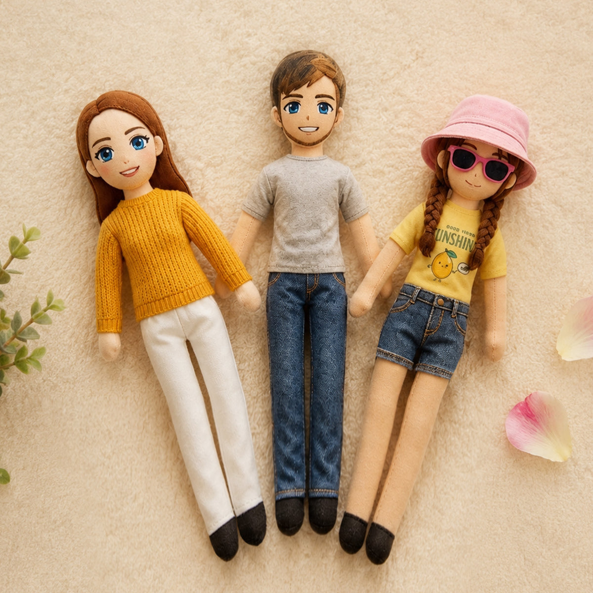 Personalized Mini Me Doll with Poseable Body, Custom Photo Doll Gift