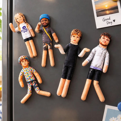 Personalized Mini Me Doll with Poseable Body, Custom Photo Doll Gift