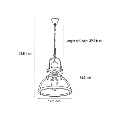 Clear Glass Pendant Lighting Retro Industrial Ceiling Light - product image 10