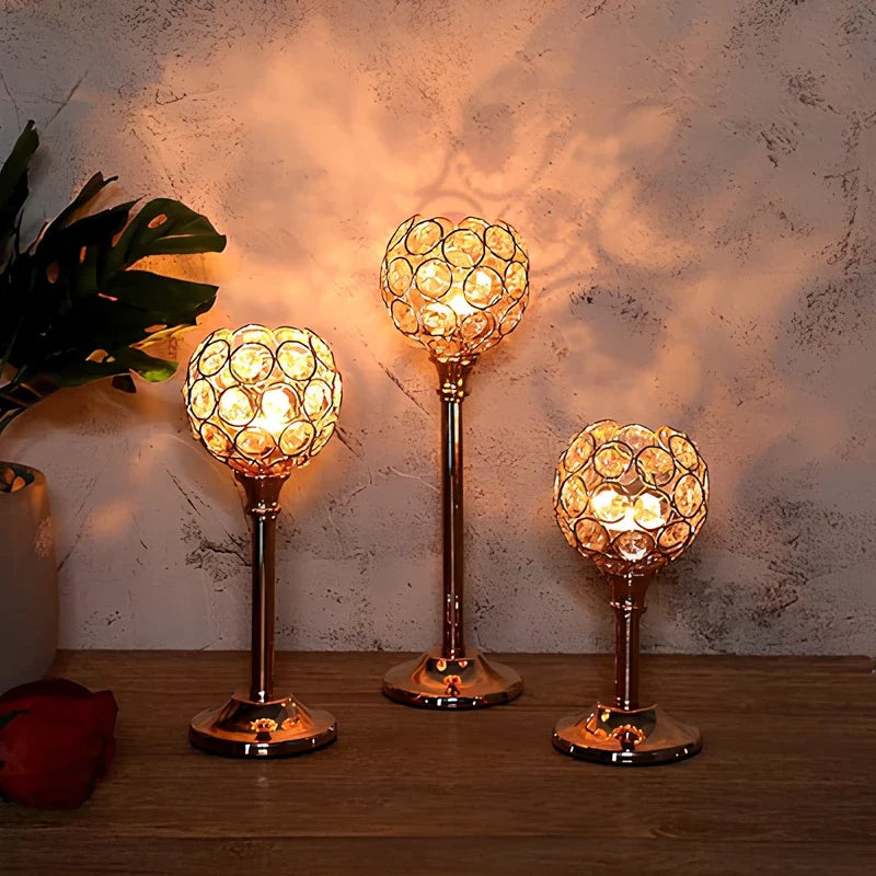 CrystalGlow™ Candle Holder