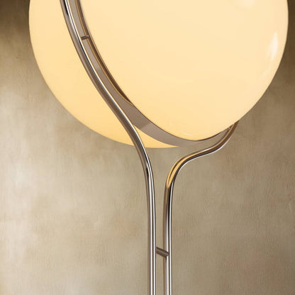 Cream Orb Floor to Ceiling Lamp Soft Ambient Light