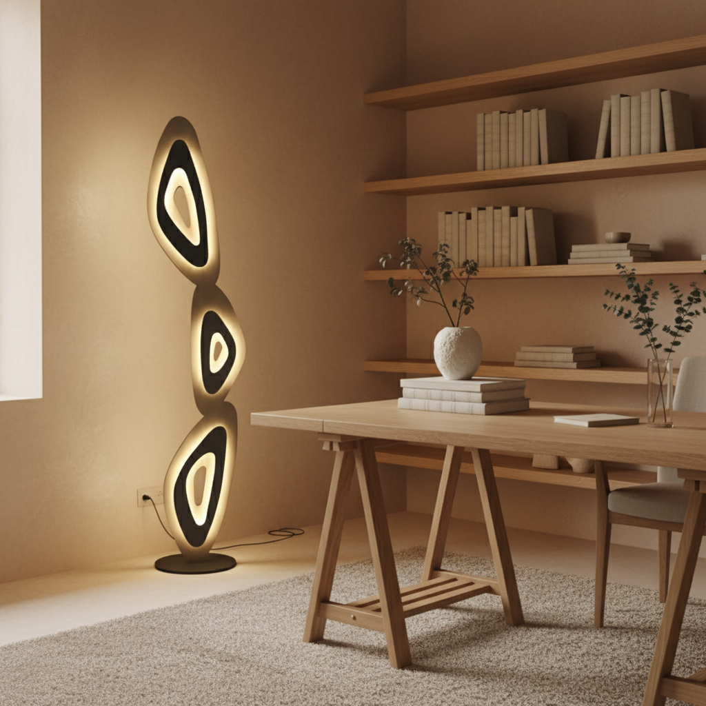 Modern Abstract LED Floor Lamp Warm Light