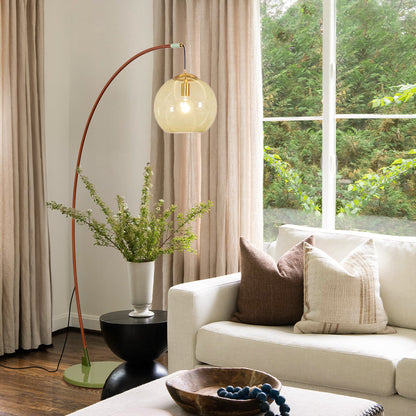 Vintage Wabi Sabi Arc Floor Lamp