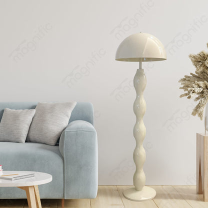 Cream Style Mushroom Floor Lamp Sculptural 3-Color LED Floor Light